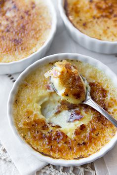 Eggnog Creme Brûlée with a Hint of Dark Rum