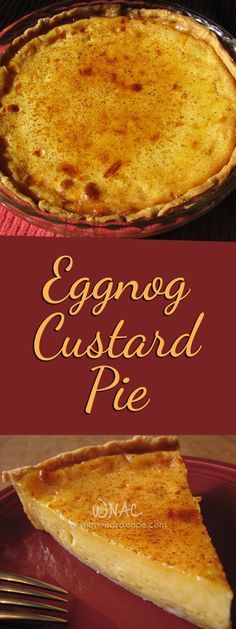 Eggnog Custard Pie