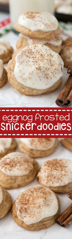 Eggnog Frosted Snickerdoodles