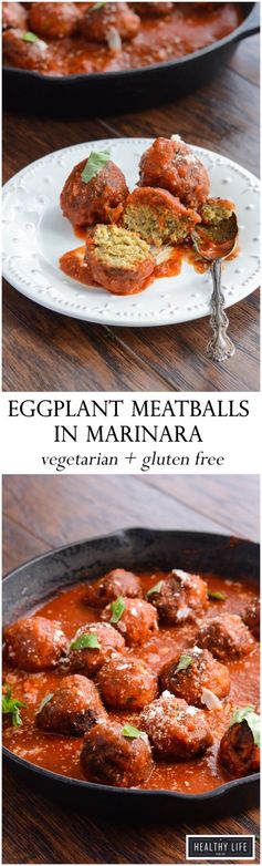 Eggplant Meatballs in Marinara