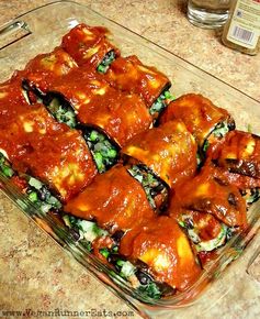 Eggplant Rollups with Black Bean-Potato Stuffing