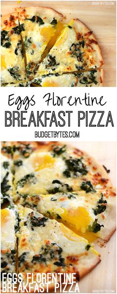 Eggs Florentine Breakfast Pizza