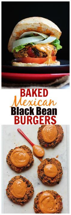Fat-Free Baked Mexican Black Bean Burgers