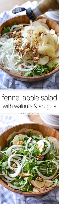 Fennel Apple Salad with Walnuts & Arugula