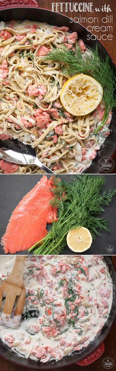 Fettuccine with Salmon Dill Cream Sauce