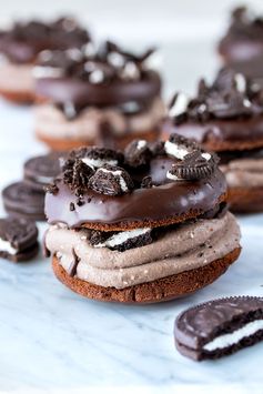 Filled Chocolate Oreo Donuts