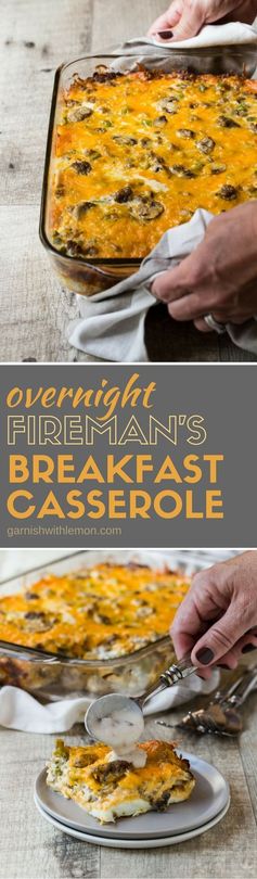 Fireman's Overnight Breakfast Casserole