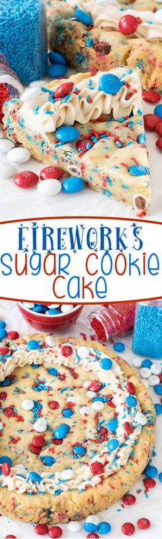 Fireworks Sugar Cookie Cake