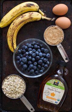 Flourless Blueberry Banana Muffins