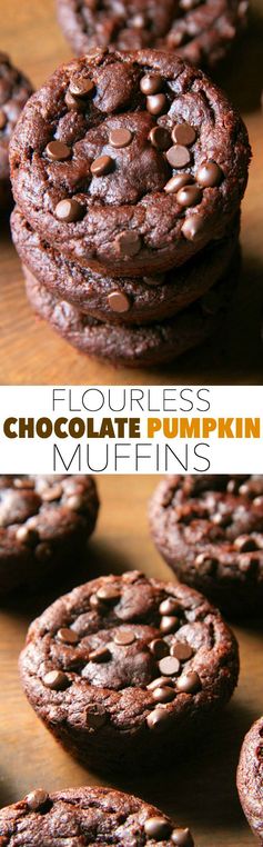 Flourless Chocolate Pumpkin Muffins