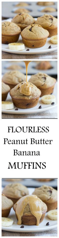 Flourless Peanut Butter Banana Muffins