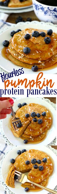 Flourless Pumpkin Protein Pancakes