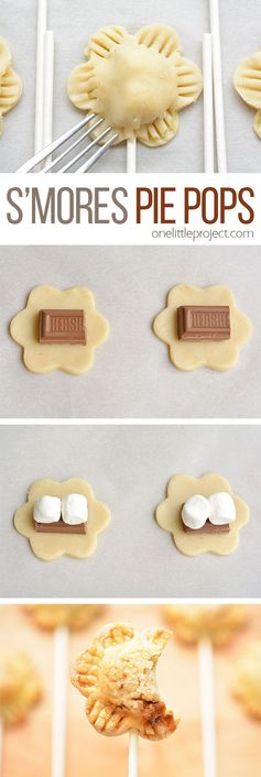 Flower Shaped S'more Pie Pops