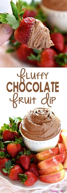 Fluffy Chocolate Fruit Dip