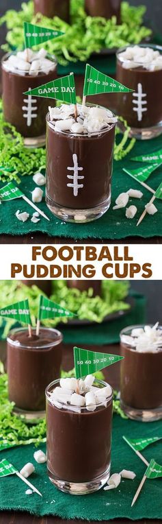 Football Pudding Cups