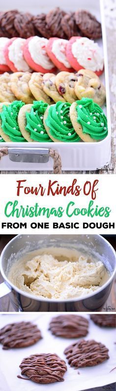 Four Christmas Cookies From One Basic Dough