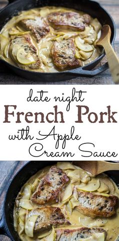 French Pork with Apple Cream Sauce