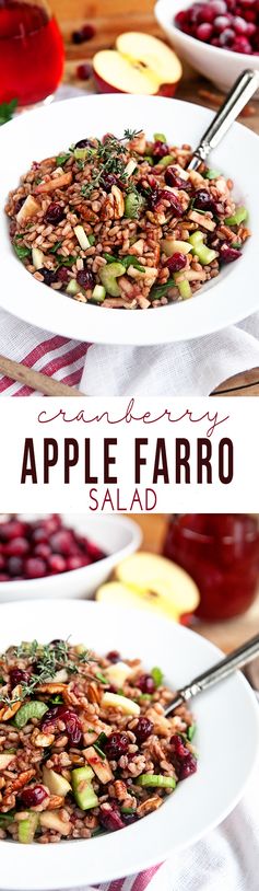 Fresh Cranberry Apple Farro Salad