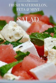 Fresh Watermelon, Feta and Mint Salad