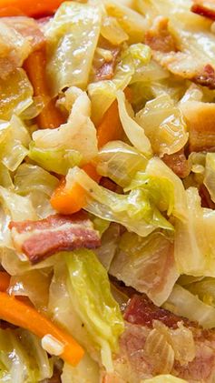 Fried Cabbage with Bacon, Onion & Garlic