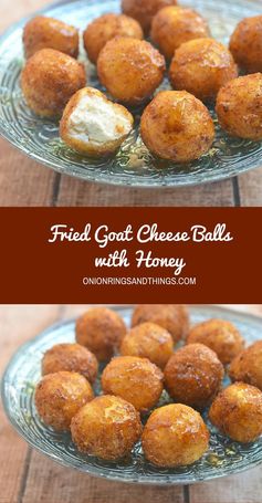 Fried Goat Cheese Balls with Honey