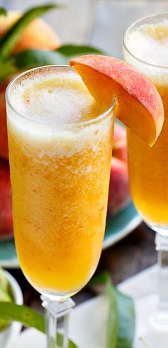 Frozen Peach Bellini Mocktail