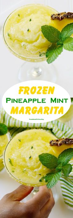 Frozen Pineapple Mint Margarita