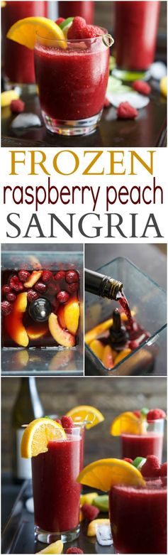 Frozen Raspberry Peach Sangria