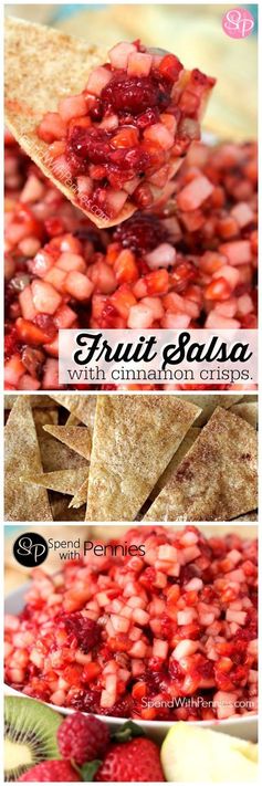 Fruit Salsa with Cinnamon Crisps