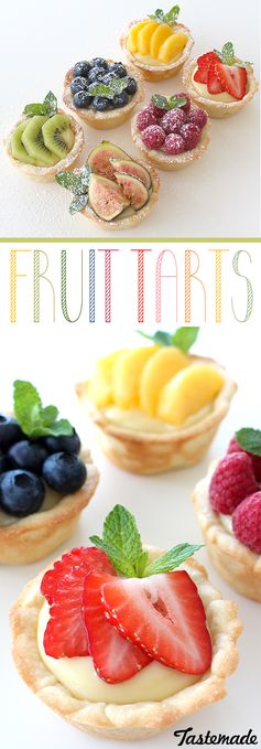 Fruit Tarts with Sugar Cookie Crusts