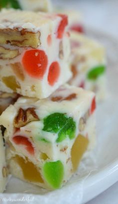 Fruitcake White Chocolate Fudge