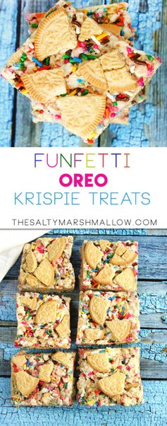 Funfetti Oreo Krispie Treats