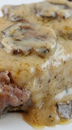 Garlic Butter & Mushrooms Baked Pork Chop