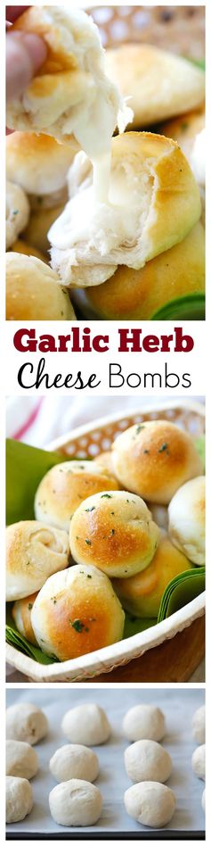 Garlic Herb Cheese Bombs