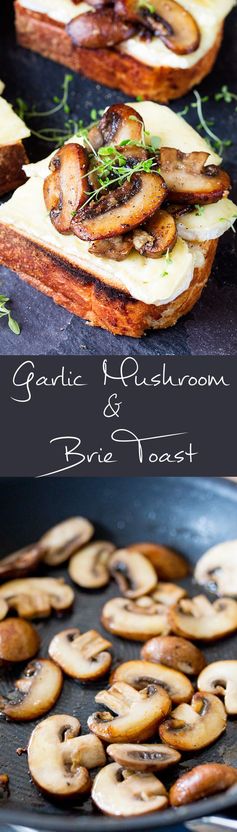 Garlic Mushroom and Brie Toast