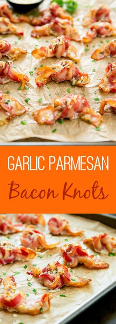 Garlic Parmesan Bacon Knots