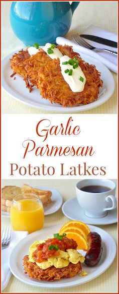 Garlic Parmesan Potato Latkes