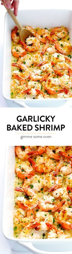 Garlicky Baked Shrimp