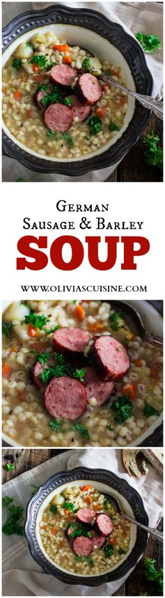 German Sausage and Barley Soup (Graupensuppe