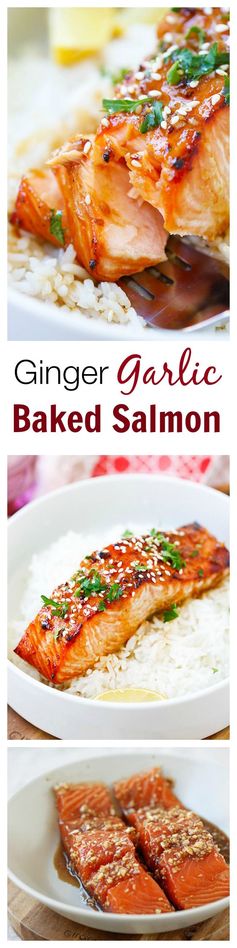 Ginger Garlic Baked Salmon