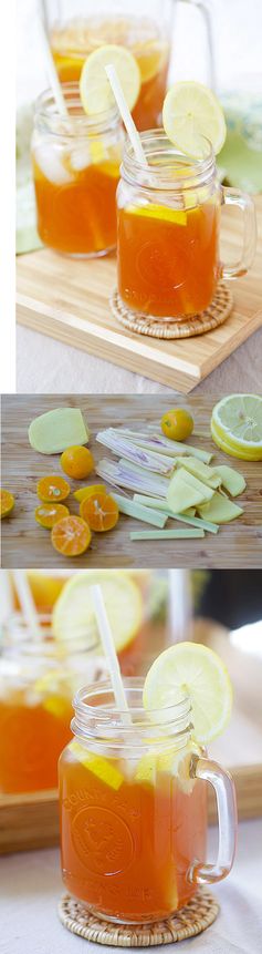 Ginger Lemongrass Detox Iced Tea