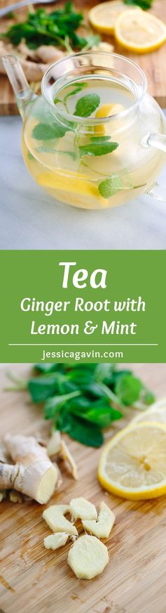 Ginger Root Tea with Lemon and Mint