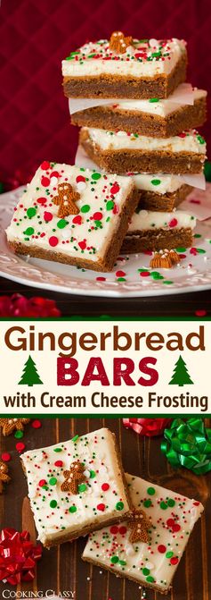 Gingerbread Bars with Cream Cheese Frosting