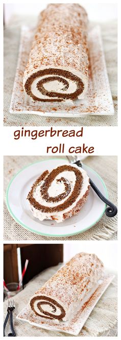 Gingerbread roll cake