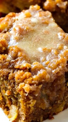 Glazed apple crumb cake