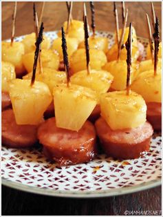 Glazed Kielbasa Pineapple Bites