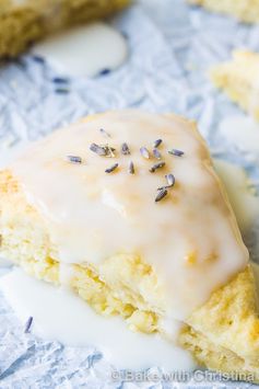 Glazed Lemon Lavender Scones