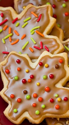 Glazed Maple Shortbread Cookies