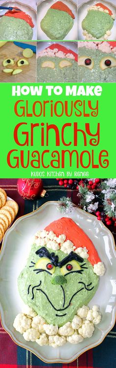 Gloriously Grinchy Guacamole Appetizer