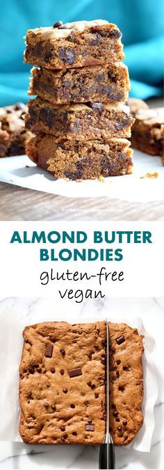 Gluten free Almond Butter Blondies